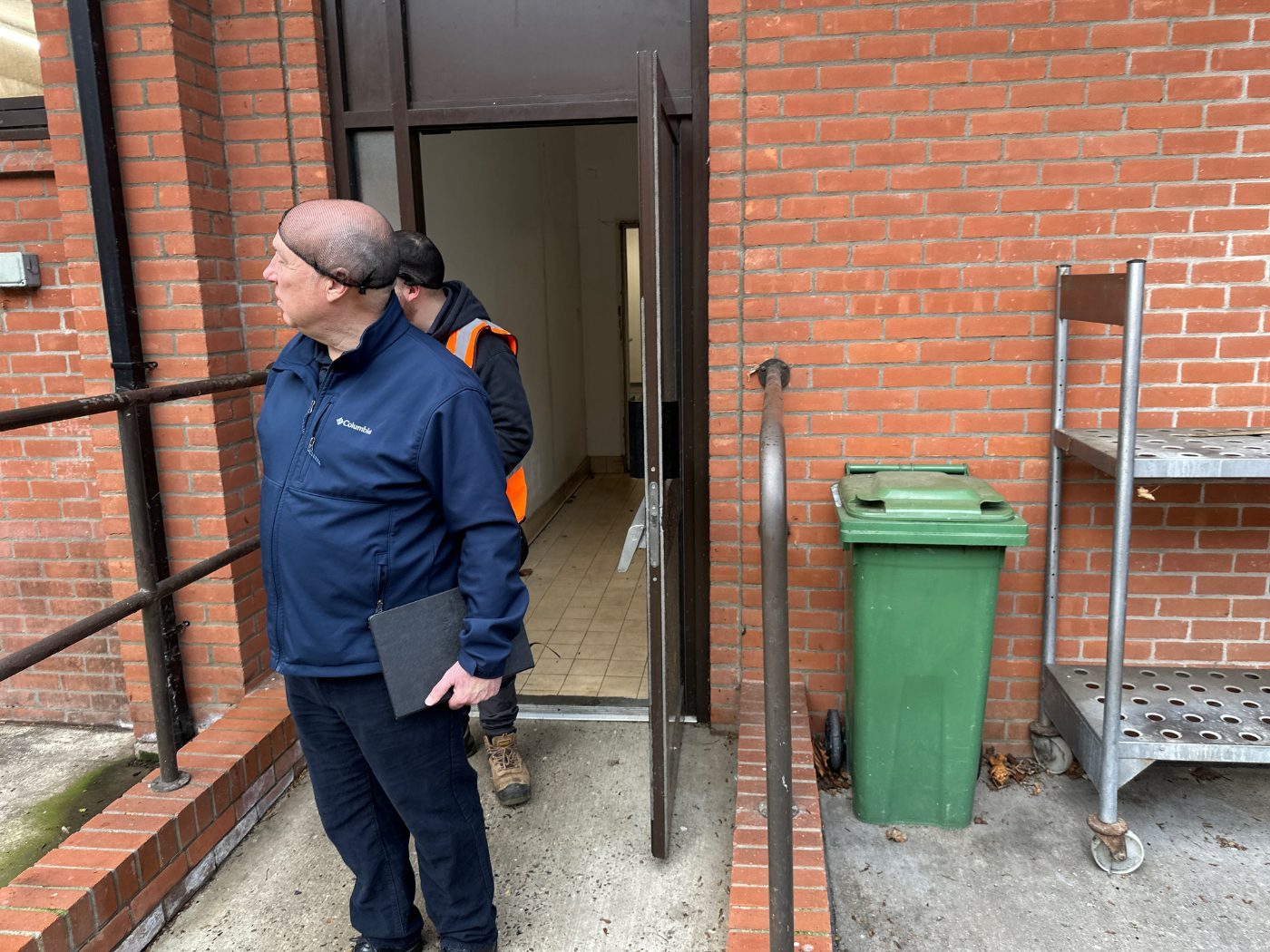Inspecting a rear escape route and external area